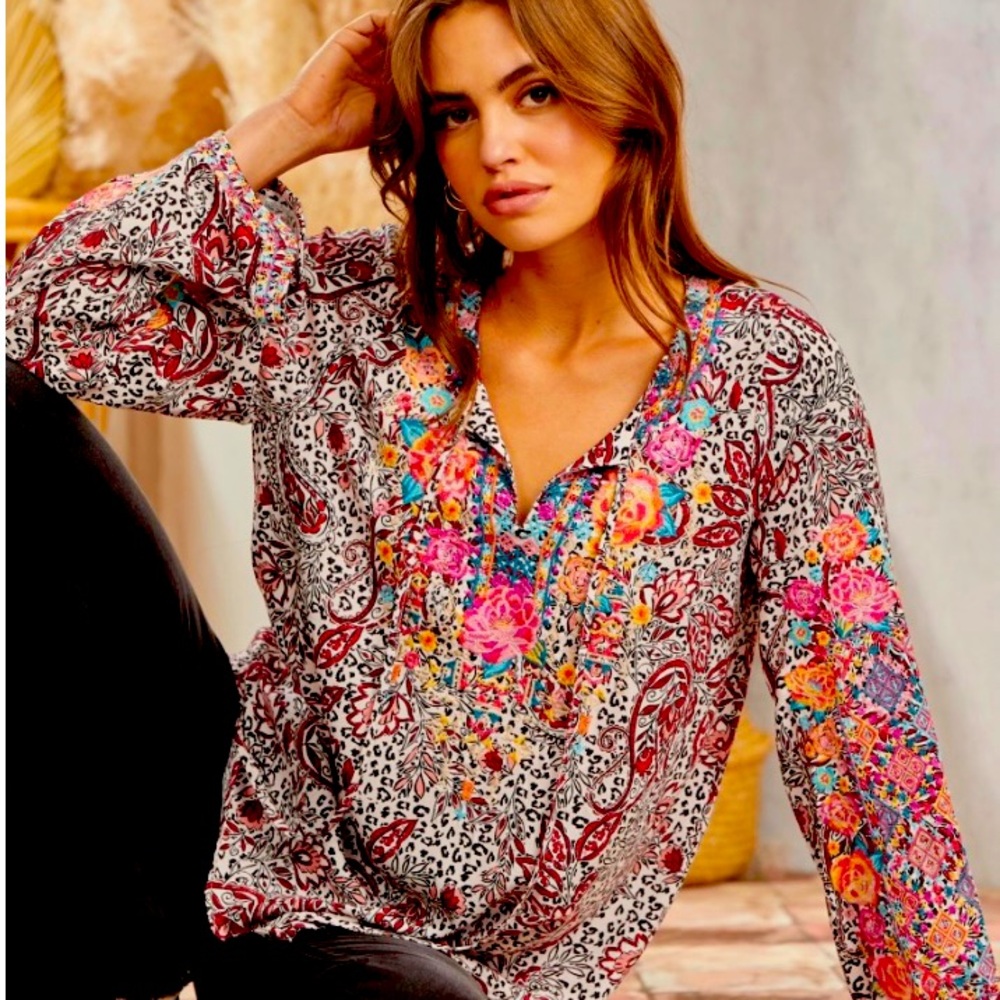 Savanna Jane Floral Multicolor Women's Top